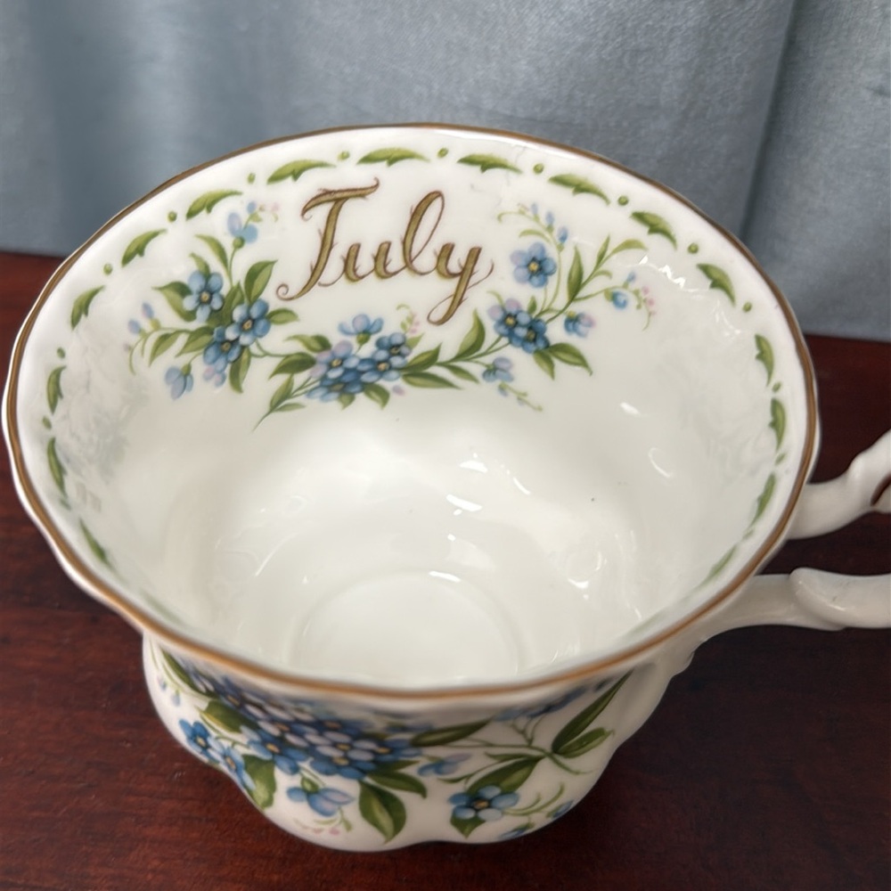 Royal Albert “July Forget-Me-Not” Bone China Floral Footed Cup; Cup only - Picture 2 of 12
